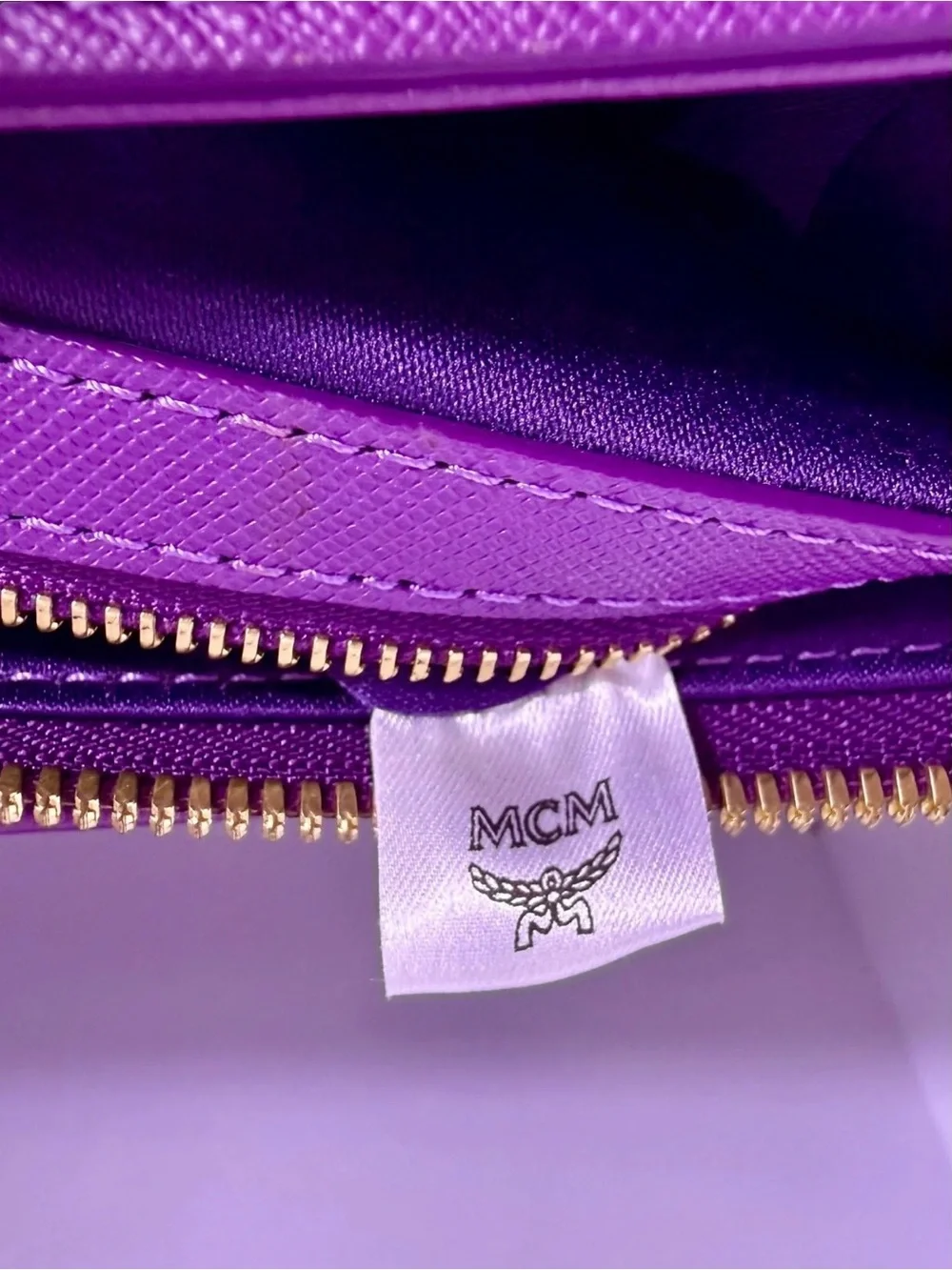 MCM Purple Saffiano Leather Handbag - EUC